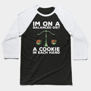 Funny Diet Cookies Meme Weightloss Gym Workout Fitness Gift Baseball T-Shirt